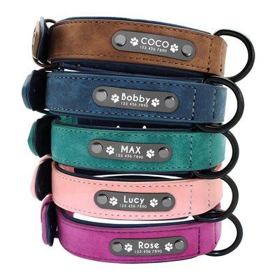 Custom Leather Dog Collar and Leash is an elegant series of soft leather collars that come with a leather leash, specifically tailored for your little buddy. Please leave a comment with your dog's name and your telephone number and we'll engrave it on the collar. E.g. BOBBY 123456789