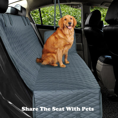 Travelling with pets can be daunting especially if they are hyperactive. Our waterproof backseat cover protects the seat covers from spills, pet hair, and mess they might create. Tired of cleaning your car after every ride with your dog? Stop worrying about that. That’s why we created the Rear Seat Pet Cover designed to universally fit any standard vehicle and is equipped with seat belt openings, straps to fit headrests and a rubber non-slip backing.